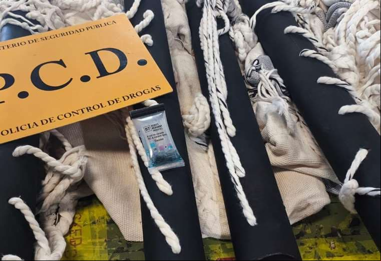 Autoridades encontraron 5 kilos de cocaína ocultos en hamaca que iba a ser enviada a Canadá